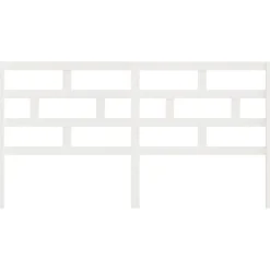 Tête de lit Blanc 206x4x100 cm Bois massif de pin><noscript><img width=
