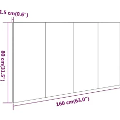 Vidaxl Tête de lit Chêne fumé 160x1,5x80 cm Bois d'ingénierie 816973* Tête De Lit