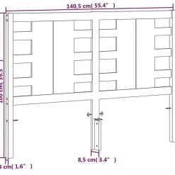 Vidaxl Tête de lit cire marron 135 cm bois massif de pin 844333* Tête De Lit