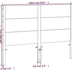 Tête de lit cire marron 135 cm bois massif de pin 844323>Vidaxl Clearance