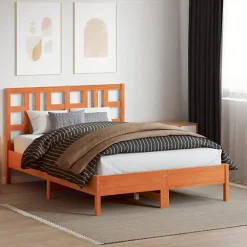 Tête de lit cire marron 135 cm bois massif de pin 844190><noscript><img width=