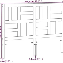 Vidaxl Tête de lit cire marron 160 cm bois massif de pin 844263* Tête De Lit