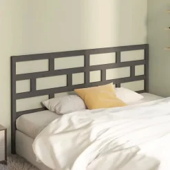 Tête de lit Gris 186x4x100 cm Bois massif de pin><noscript><img width=