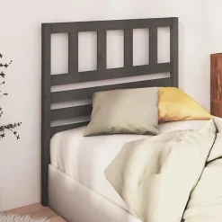 Tête de lit Gris 81x4x100 cm Bois massif de pin><noscript><img width=