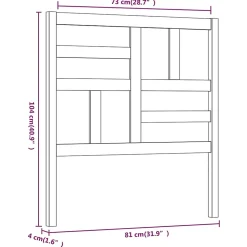 Vidaxl Tête de lit Gris 81x4x104 cm Bois massif de pin 818167* Tête De Lit