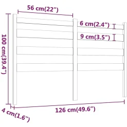 Vidaxl Tête de lit Gris 126x4x100 cm Bois massif de pin 818412* Tête De Lit