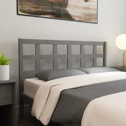 Vidaxl Tête de lit Gris 156x4x100 cm Bois massif de pin 817897* Tête De Lit