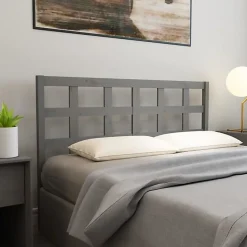 Vidaxl Tête de lit Gris 156x4x100 cm Bois massif de pin 817897* Tête De Lit