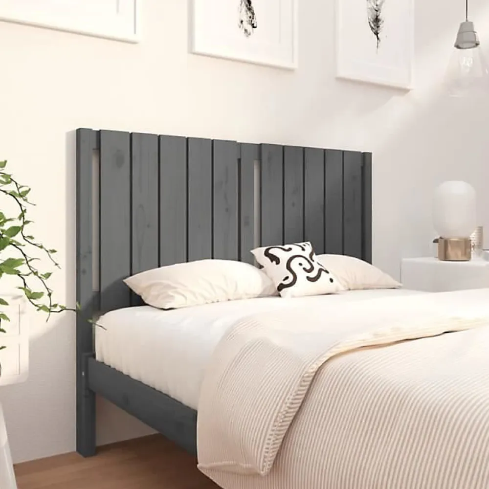 Tête de lit Gris 125,5x4x100 cm Bois massif de pin 818862>Vidaxl Clearance