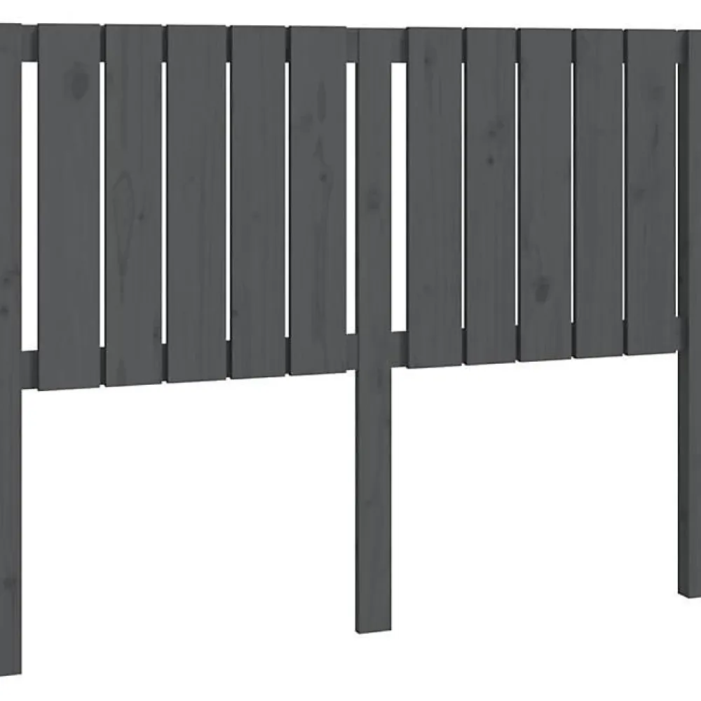 Tête de lit Gris 125,5x4x100 cm Bois massif de pin 818862>Vidaxl Clearance