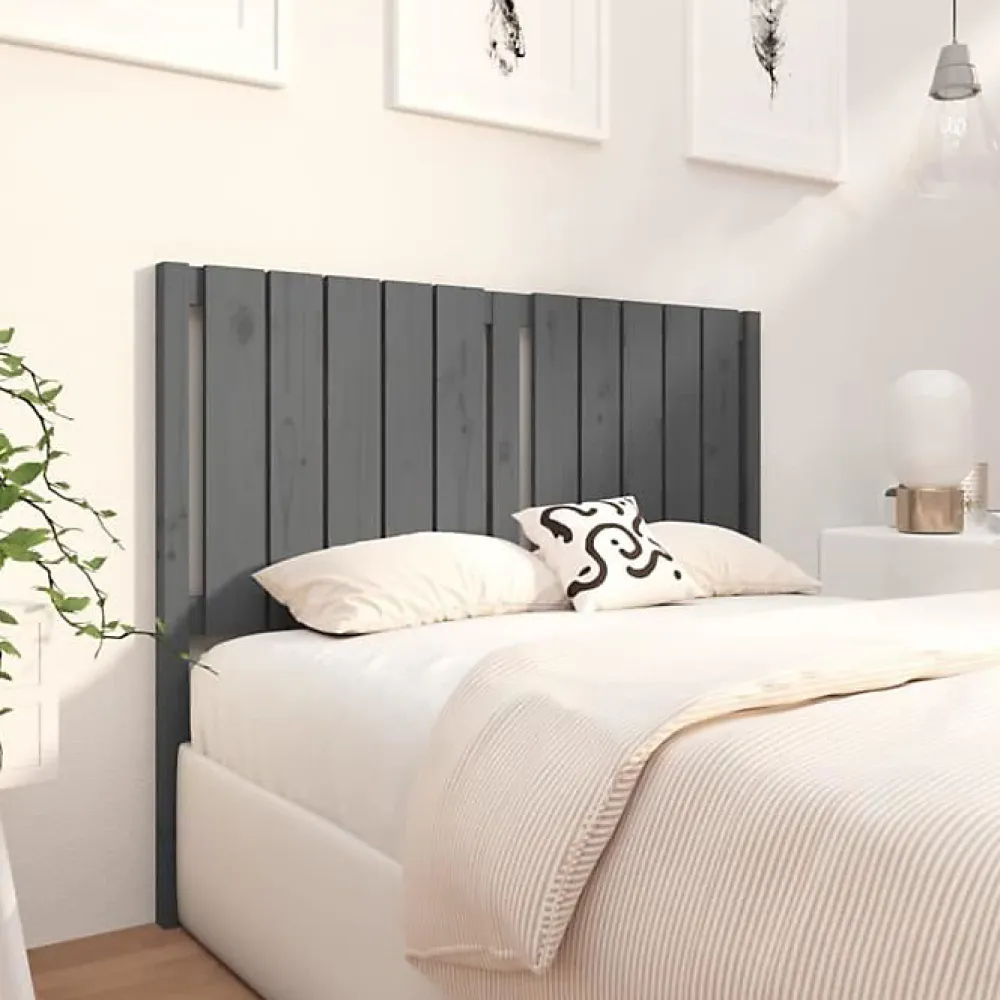 Tête de lit Gris 125,5x4x100 cm Bois massif de pin 818862>Vidaxl Clearance