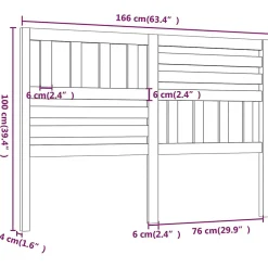 Tête de lit Gris 166x4x100 cm Bois massif de pin><noscript><img width=