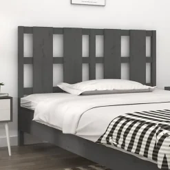 Vidaxl Tête de lit Gris 125,5x4x100 cm Bois massif de pin 817982* Tête De Lit