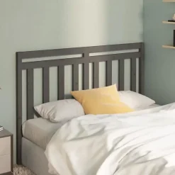 Tête de lit Gris 141x4x100 cm Bois massif de pin 817787><noscript><img width=
