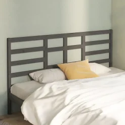 Tête de lit Gris 186x4x104 cm Bois massif de pin 818157>Vidaxl