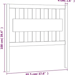 Tête de lit Marron miel 95,5x4x100 cm Bois massif de pin 818553><noscript><img width=