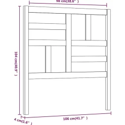 Vidaxl Tête de lit Marron miel 106x4x104 cm Bois massif de pin 818178* Tête De Lit
