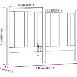 Vidaxl Tête de lit Marron miel 156x4x100 cm Bois massif de pin 817698* Tête De Lit