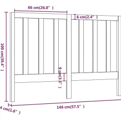 Tête de lit Marron miel 146x4x100 cm Bois massif de pin 817693><noscript><img width=