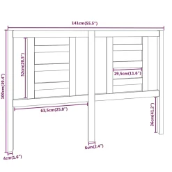 Vidaxl Tête de lit Marron miel 141x4x100 cm Bois massif de pin 818818* Tête De Lit