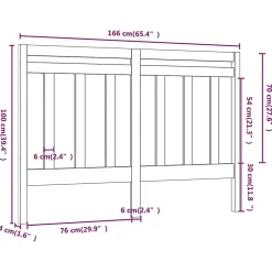 Vidaxl Tête de lit Marron miel 166x4x100 cm Bois massif de pin 817803* Tête De Lit