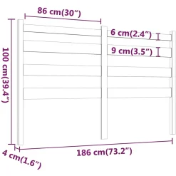 Vidaxl Tête de lit Marron miel 186x4x100 cm Bois massif de pin 818438* Tête De Lit