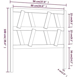 Vidaxl Tête de lit Marron miel 96x4x100 cm Bois massif de pin 818603* Tête De Lit