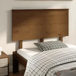 Vidaxl Tête de lit Marron miel 124x6x82,5 cm Bois massif de pin 819163* Tête De Lit