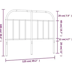 Vidaxl Tête de lit métal blanc 120 cm 353715* Tête De Lit