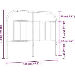 Vidaxl Tête de lit métal blanc 120 cm 353715* Tête De Lit