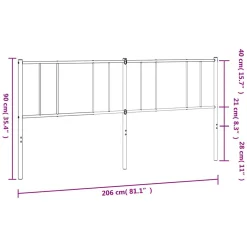 Tête de lit métal blanc 200 cm 352567><noscript><img width=