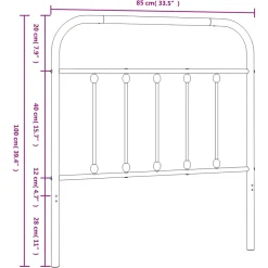Tête de lit métal blanc 80 cm 352654><noscript><img width=