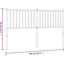 Vidaxl Tête de lit métal blanc 160 cm 350966* Tête De Lit