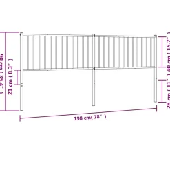 Tête de lit métal noir 193 cm 350901><noscript><img width=