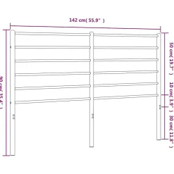 Tête de lit métal noir 135 cm 352351><noscript><img width=