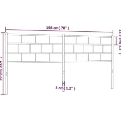Vidaxl Tête de lit métal noir 193 cm 355696* Tête De Lit