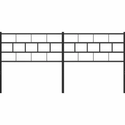 Vidaxl Tête de lit métal noir 193 cm 355696* Tête De Lit
