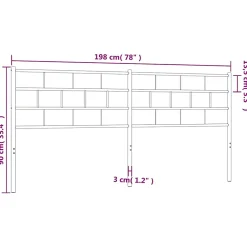 Vidaxl Tête de lit métal noir 193 cm 355696* Tête De Lit