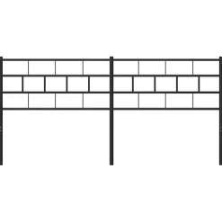 Vidaxl Tête de lit métal noir 193 cm 355696* Tête De Lit