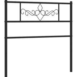 Tête de lit métal noir 100 cm 355296>Vidaxl Clearance