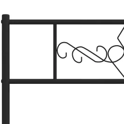 Tête de lit métal noir 100 cm 355296><noscript><img width=