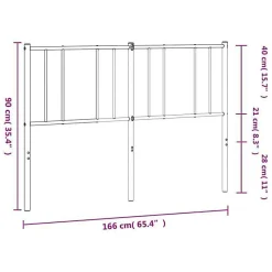 Tête de lit métal noir 160 cm 352515><noscript><img width=