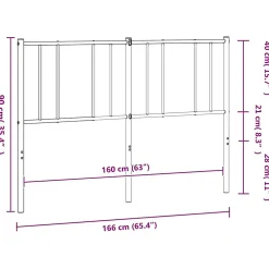 Tête de lit métal noir 160 cm 352515><noscript><img width=