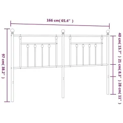 Vidaxl Tête de lit métal noir 160 cm 353572* Tête De Lit