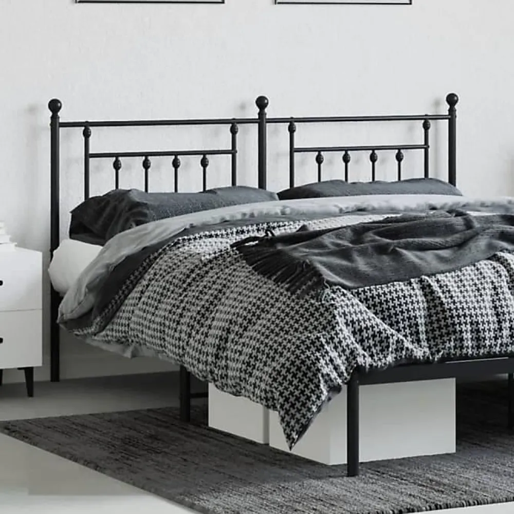 Vidaxl Tête de lit métal noir 160 cm 353572* Tête De Lit