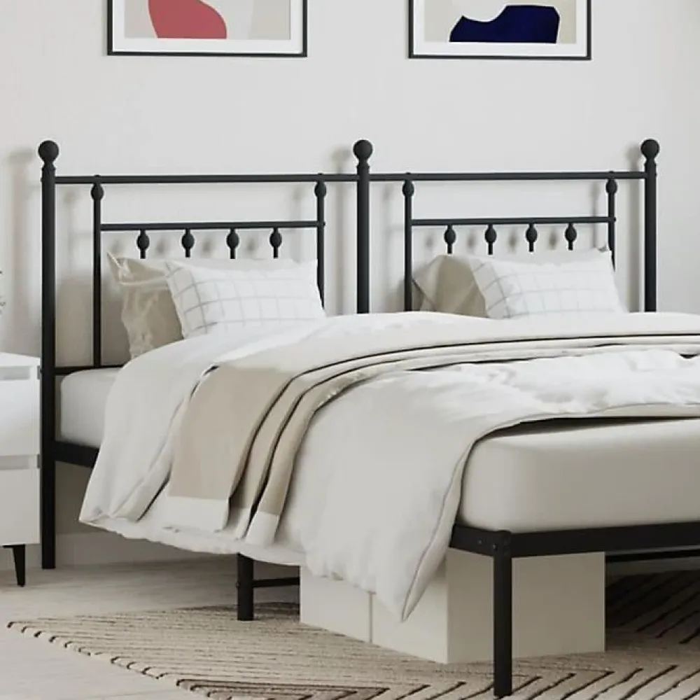 Vidaxl Tête de lit métal noir 160 cm 353572* Tête De Lit