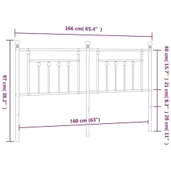 Vidaxl Tête de lit métal noir 160 cm 353572* Tête De Lit