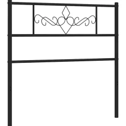 Tête de lit métal noir 75 cm 355293><noscript><img width=