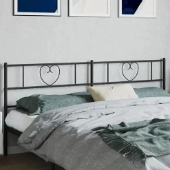 Vidaxl Tête de lit métal noir 200 cm 355501* Tête De Lit