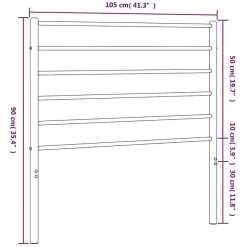 Vidaxl Tête de lit métal noir 100 cm 352348* Tête De Lit